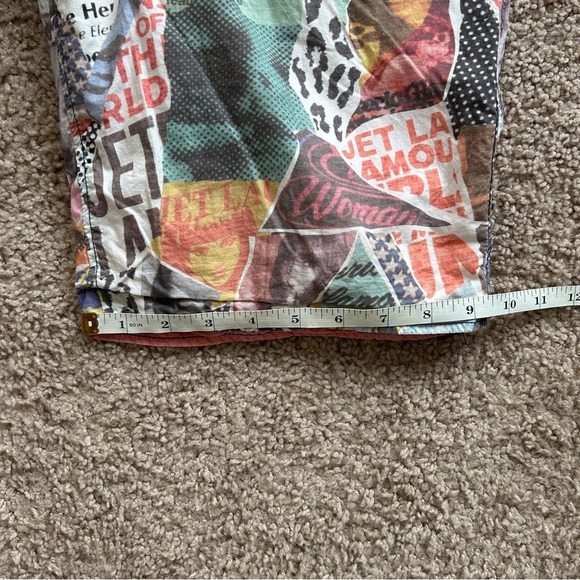 Jet Lag Reversible Graphic Print Salmon Pink Shorts Size 34 - Picture 10 of 10